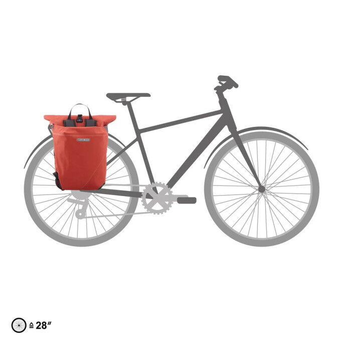 Sacoche vélo étanche Ortlieb Vario Plus Dark Chili – 2 en 1 sac à dos