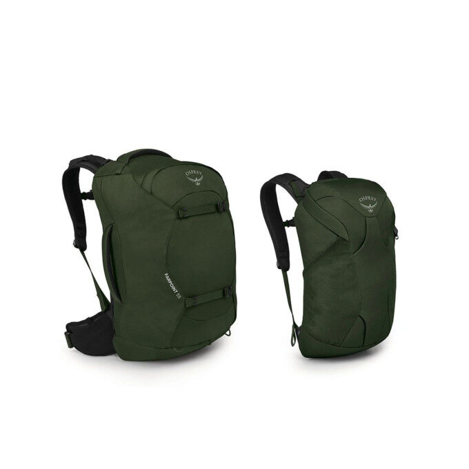 Osprey Farpoint 55 Gopher Green: all-in-one travel backpack