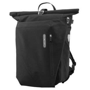 Ortlieb Vario Plus Schwarz 26L Fahrradtasche – Wasserdicht &amp; Umwandelbar zum Rucksack