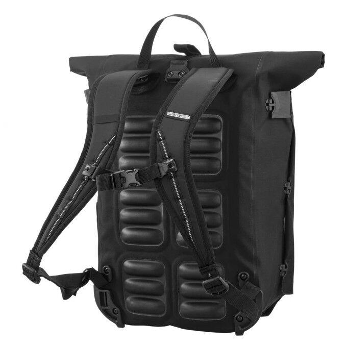 Ortlieb Vario Plus Black 26L Bolsa para bicicleta – Impermeable y convertible en mochila