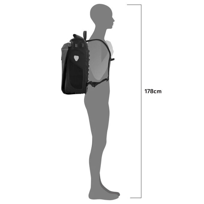 Borsa da bici Ortlieb Vario Plus nera 26 litri – Impermeabile e trasformabile in zaino