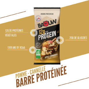 Organic Apple Cinnamon Protein Bar – Baouw | 12g of Protein
