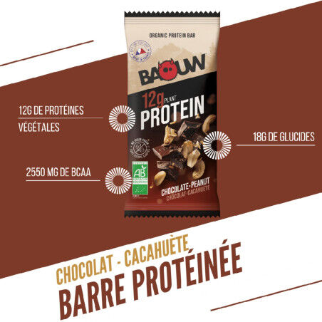 Bio-Proteinriegel Schokolade-Erdnuss – Baouw | 12 g Protein