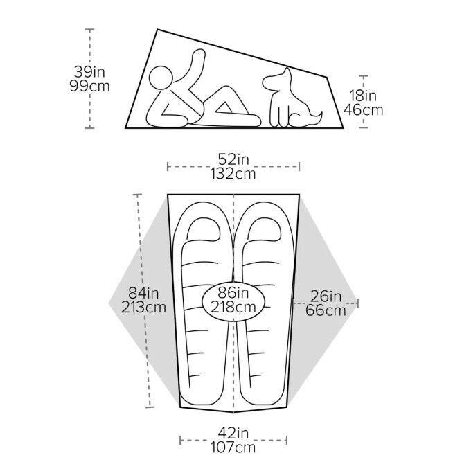 Tente Big Agnes Tiger Wall UL2 - Ultra-légère, 2 places, trekking Tente Big Agnes Tiger Wall UL2 - Ultra-légère, 2 places, trekking