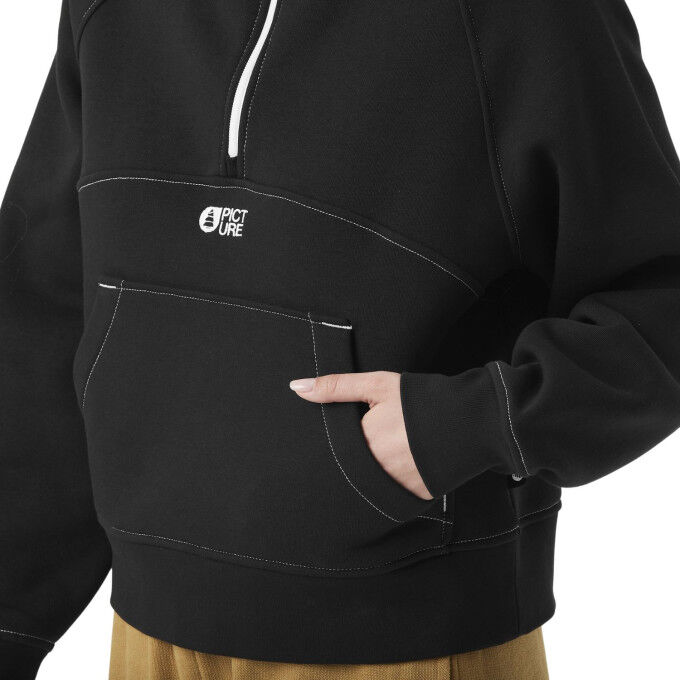 QUENDA 1/2 ZIP un sweat à capuche femme conçu pour le plein air