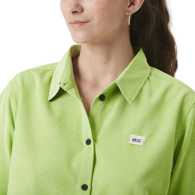 Camisa de mujer SESIA CORD: elegancia veraniega en pana elástica reciclada