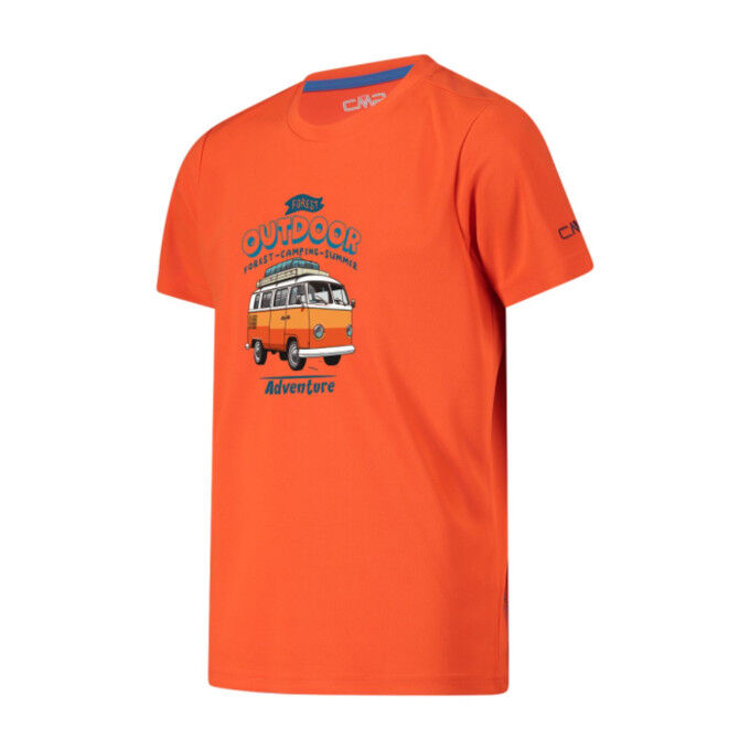 CMP technical T-shirt for boys – Lightweight, breathable and with an alpine print