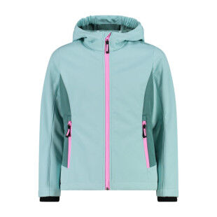 Girls' softshell jacket – Waterproof, warm with fixed hood