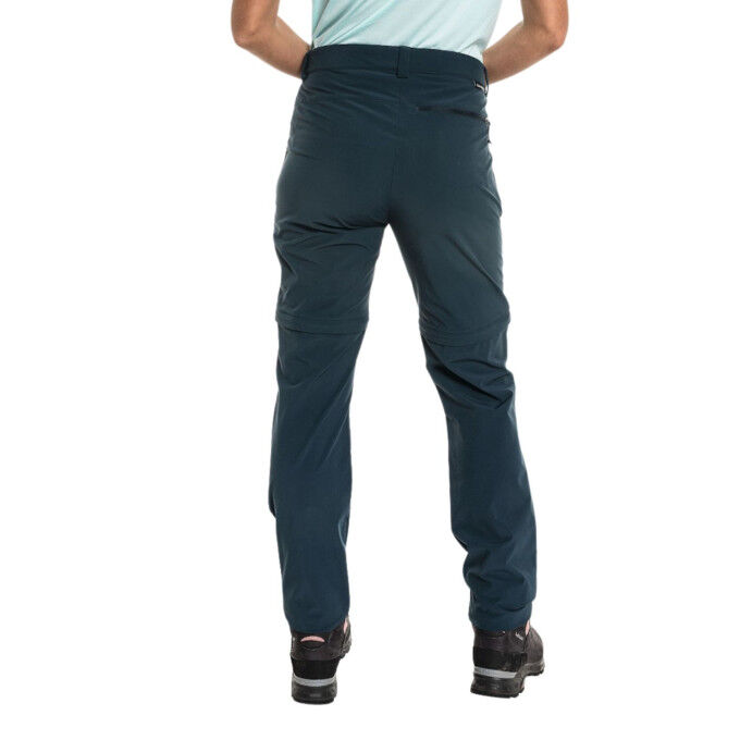 Schöffel Ascona Zip Off Mujer: pantalón de senderismo 2 en 1