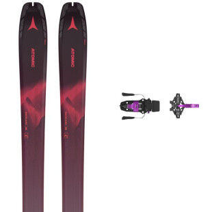 Pack de esquís Atomic BACKLAND 88 W + fijación : Color - MAROON RED/GRE, Talla de esquí - 169