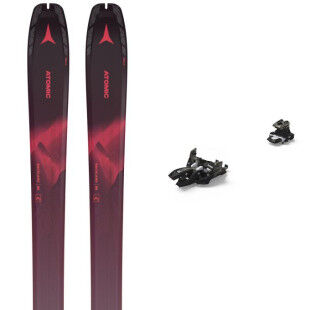 Pack de skis Atomic BACKLAND 88 W + fix : Couleur - MAROON RED/GRE, Taille des skis - 162