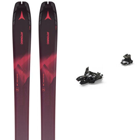 Pack de skis Atomic BACKLAND 88 W + fix : Couleur - MAROON RED/GRE, Taille des skis - 162