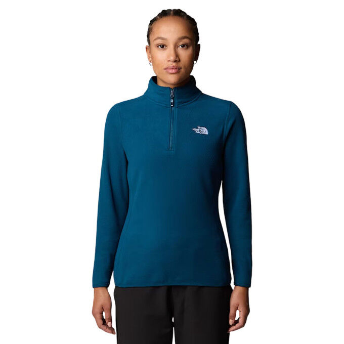 The North Face 100 Glacier donna: pile con zip a 1/4 per l'escursionismo e l'uso quotidiano