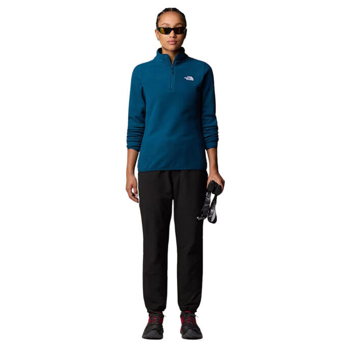 The North Face 100 Glacier mujer: forro polar con cremallera de 1/4 para senderismo y uso diario