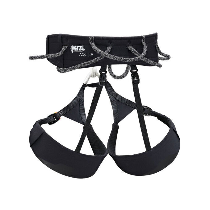 Petzl AQUILA – Adjustable climbing harness for multi-pitch routes and trad climbing