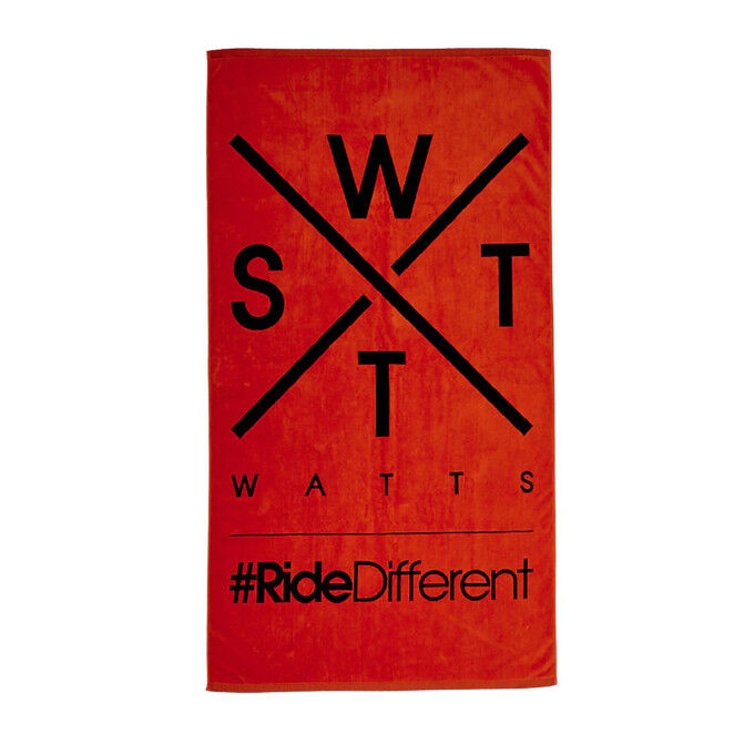 Watts Wipe beach towel - Fluorescent Orange/Black: comfort and bold style