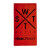 Watts Wipe beach towel - Fluorescent Orange/Black: comfort and bold style