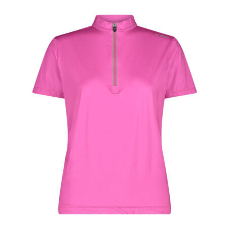 Camiseta de ciclismo con media cremallera CMP para mujer: transpirable y de alto rendimiento