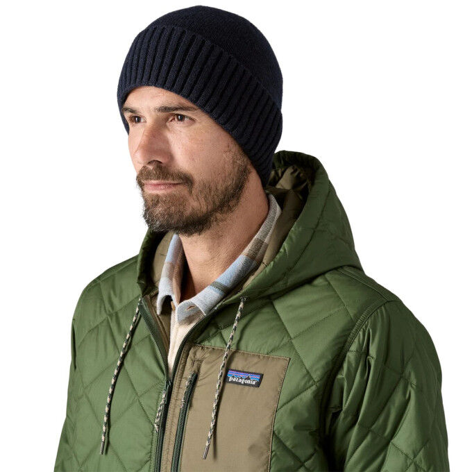 Patagonia Brodeo New Navy: gorro cálido de lana reciclada