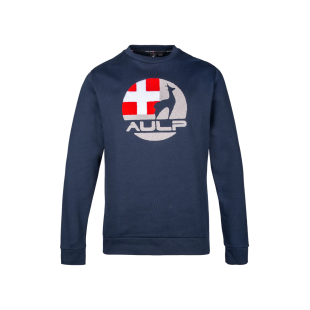 AULP NALOG unisex organic cotton navy Savoyard-style sweater