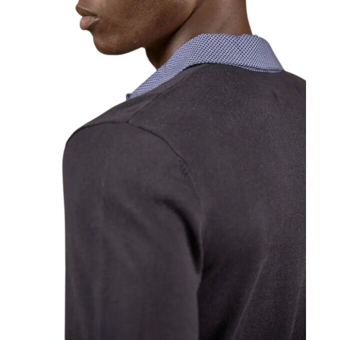 Indigoblauer Pullover Curtis MISE AU GREEN – Bio-Baumwolle und Kaschmir