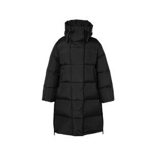 CHALEUR jacket – RDS-certified down jacket, hood, recycled fabric, loose fit