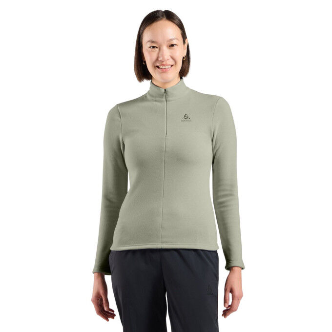 ODLO Roy Damen: Technisches Sweatshirt aus Mikrofleece für aktive Wanderinnen
