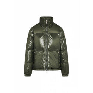 Doudoune femme courte Pyrenex Goldin Deep Khaki – Vintage & élégante