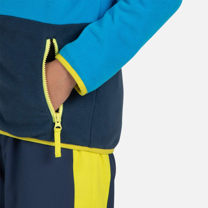 Rossignol: giacca in pile per bambini JR STRAWPILE FLEECE FZ