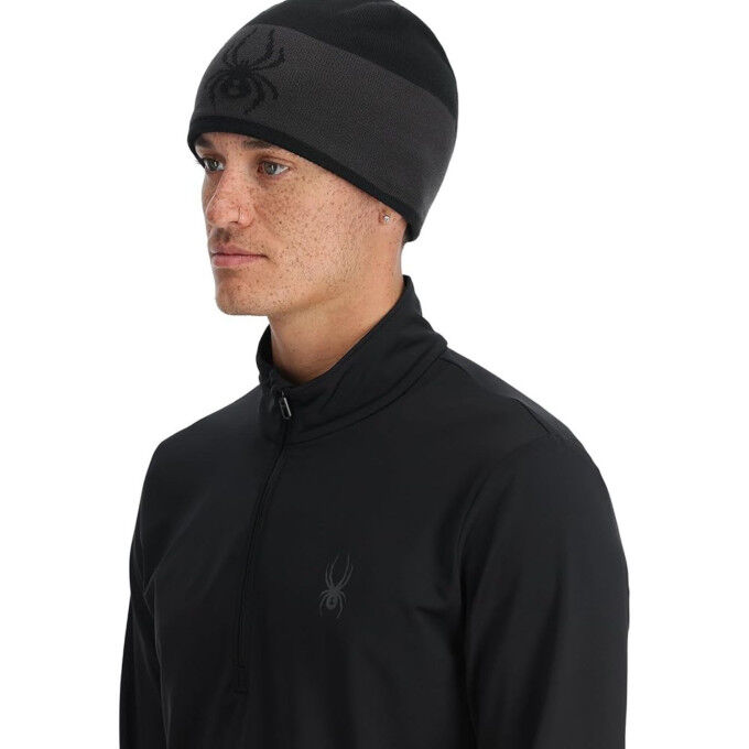 Spyder Shelby Men's Beanie - Black Escape: warmth and reversible style