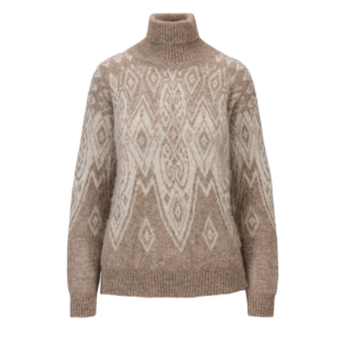 Falun Alpa Damenpullover – Bequemes, ungefärbtes Alpaka