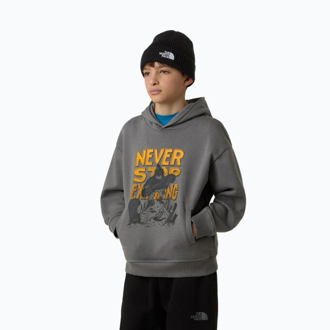 Felpa oversize con cappuccio da ragazzo TNF Graphic: stile, comfort e resistenza