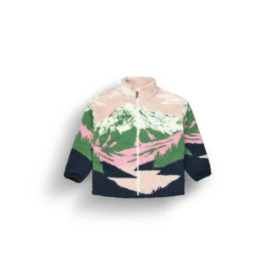 Polaire zippée femme NYSS - Sherpa jacquard confortable, style outdoor