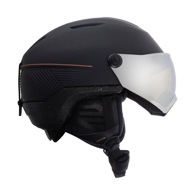 Rossignol : casque de ski unisexe FIT VISOR IMPACTS PHOTO BLACK