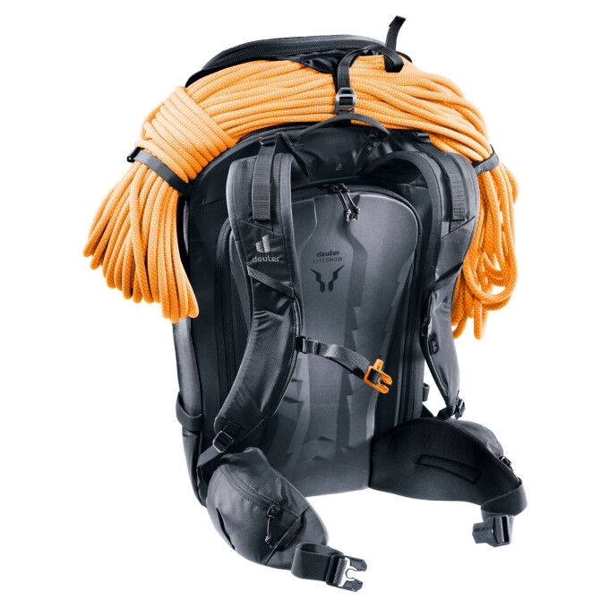 Deuter Freerider Pro 32+10 Black: technical backpack for freeriding