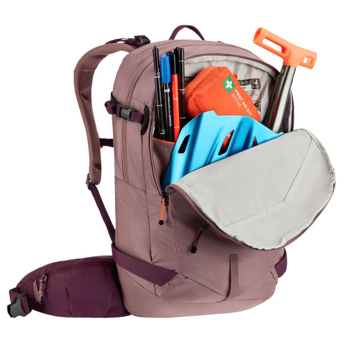Deuter Freerider 22 SL Ashrose-Cassis: women's ski backpack