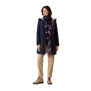 Women's Diplodocus 3/4 Parka - Navy: everyday elegance and comfort