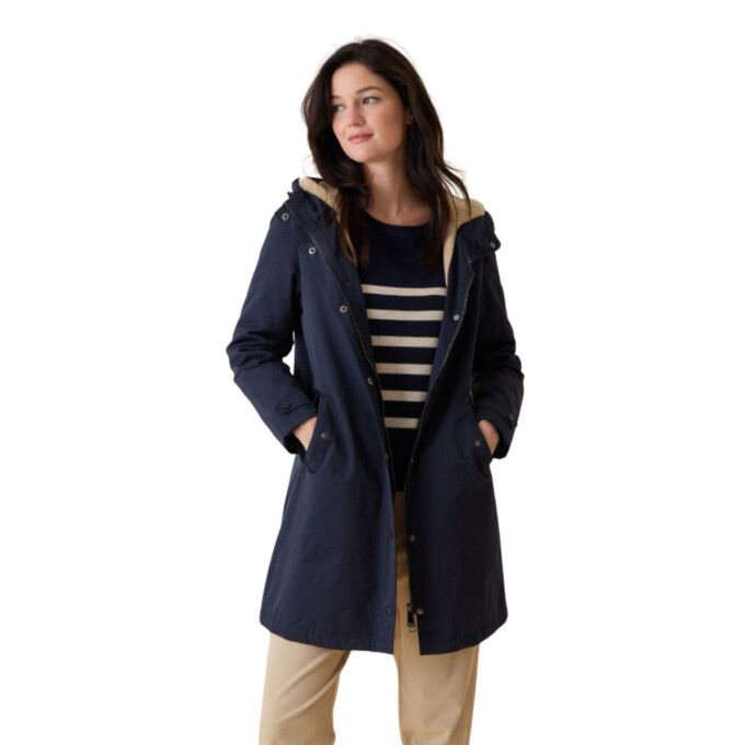 3/4-Parka Diplodocus für Damen – Navy: Eleganz und Komfort für jeden Tag