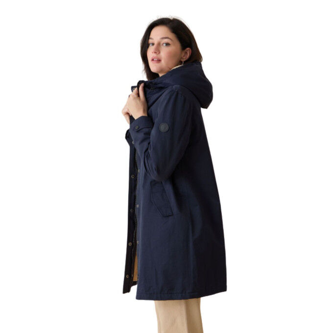 Parka 3/4 Mujer Diplodocus - Azul marino: elegancia y comodidad para el día a día