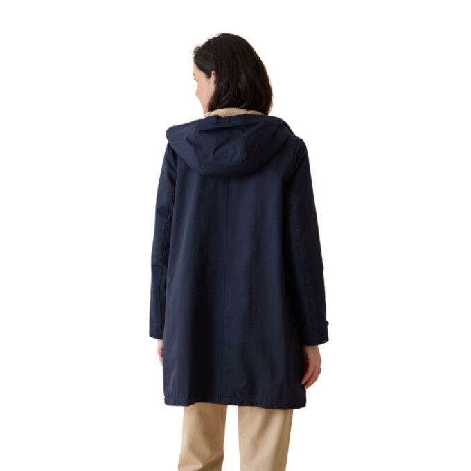 Parka 3/4 Mujer Diplodocus - Azul marino: elegancia y comodidad para el día a día