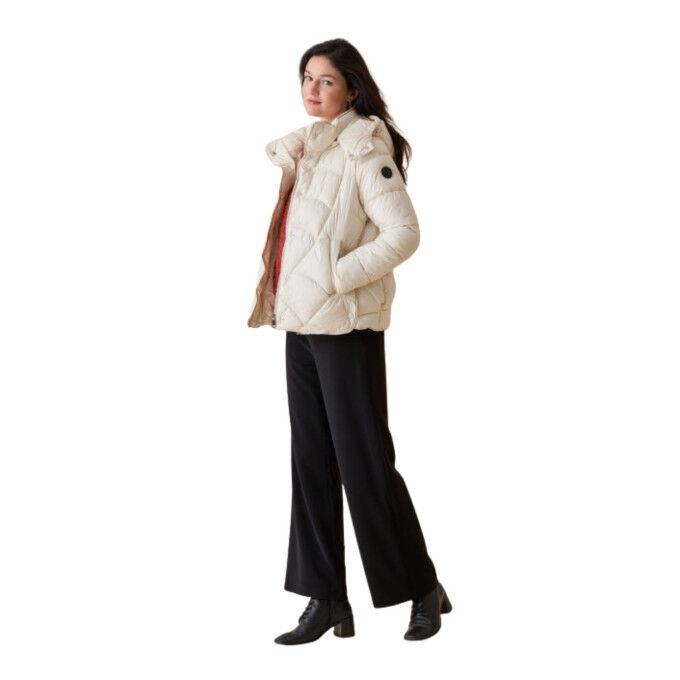 Chaqueta acolchada para mujer Diplodocus Ivoire: elegancia y comodidad urbana