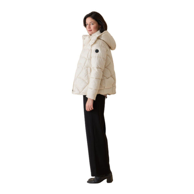 Women's Diplodocus Ivory Down Jacket: urban elegance and comfort
