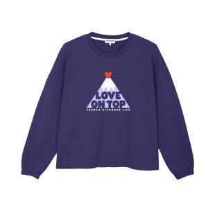 Nora Warmy French Disorder Women's Sweatshirt - Softness and Style Blue Violet