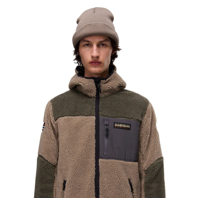 Napapijri Yupik FZH 3: giacca in pile con zip da uomo per l'outdoor