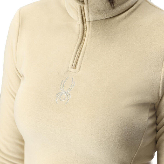 Spyder Shimmer Bug: forro polar con media cremallera para mujer, ultra cómodo y elegante