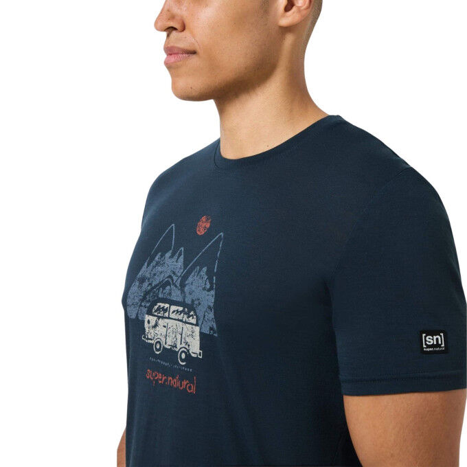 T-shirt Super.Natural Dolomites Uomo – comfort e stile in lana merino