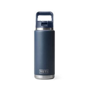 Yeti Rambler® 26 oz - Navy: insulated bottle with straw lid