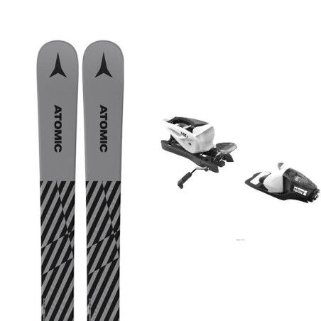 Skiset Atomic PUNX JR GREY + Bindung : Farbe - Grau, Größe der Skier - 130