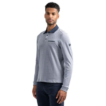 Sun Valley Belviuw – Dark Indigo: Men's ML polo shirt for everyday wear