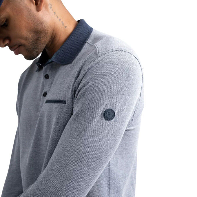 Sun Valley Belviuw – Dark Indigo: Men's ML polo shirt for everyday wear